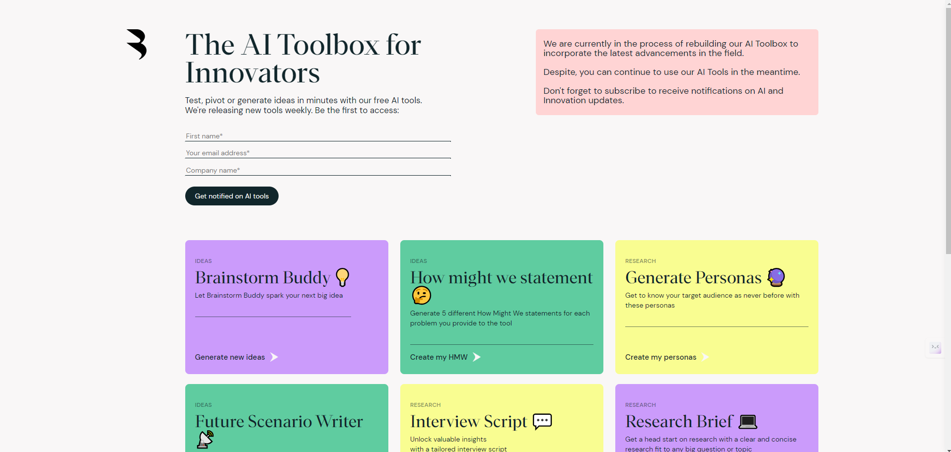 AI Toolbox for Innovators: Free AI Tools for Creativity - AItrendytools