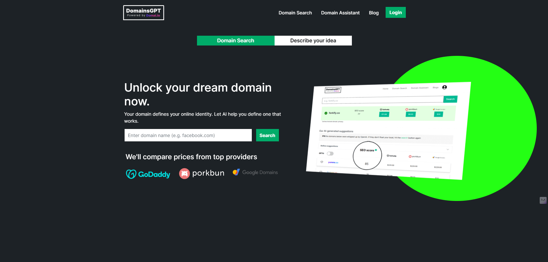 DomainsGPT: AI-Powered Domain Name Generator - AItrendytools