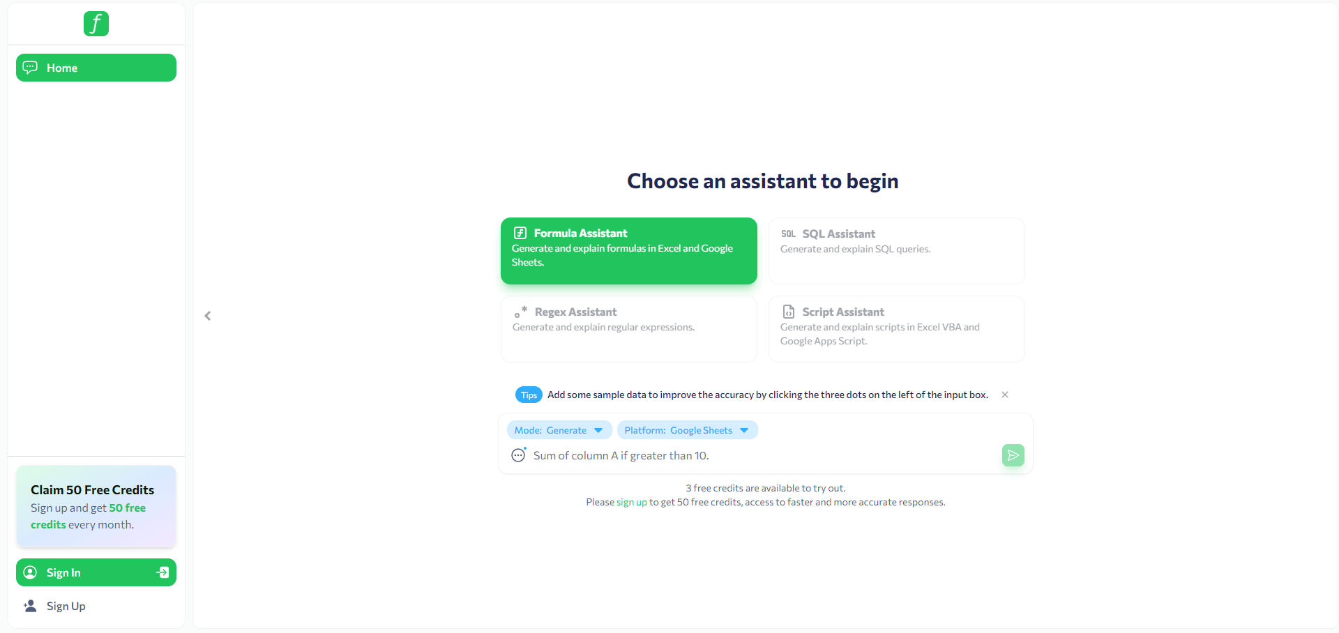 Formularizer: AI-Powered Spreadsheet Formula Generator - AItrendytools