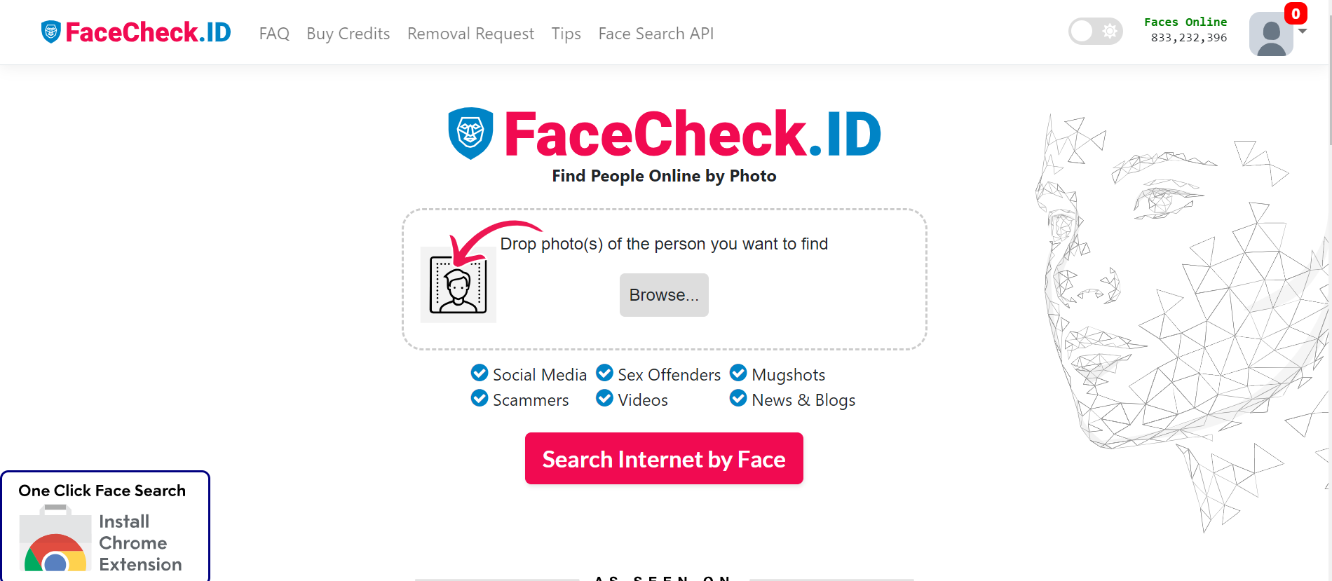 FaceCheck ID - Advanced Facial Recognition tool - AItrendytools