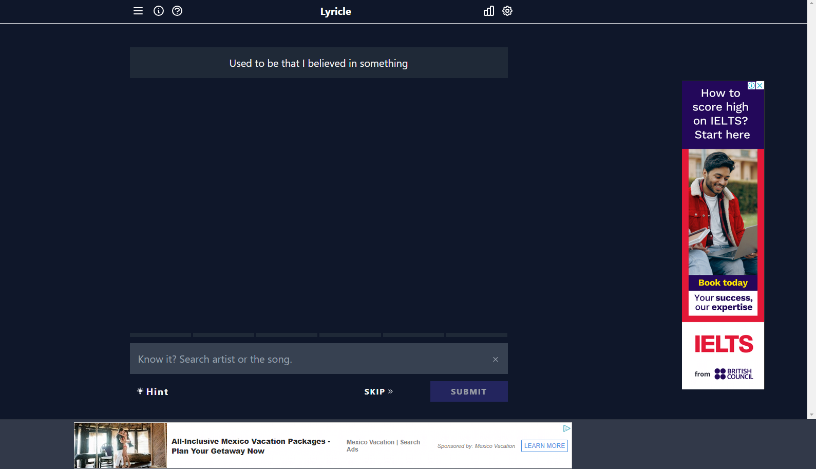 Lyricle: The Ultimate Lyrics Guessing Game | Review - AItrendytools