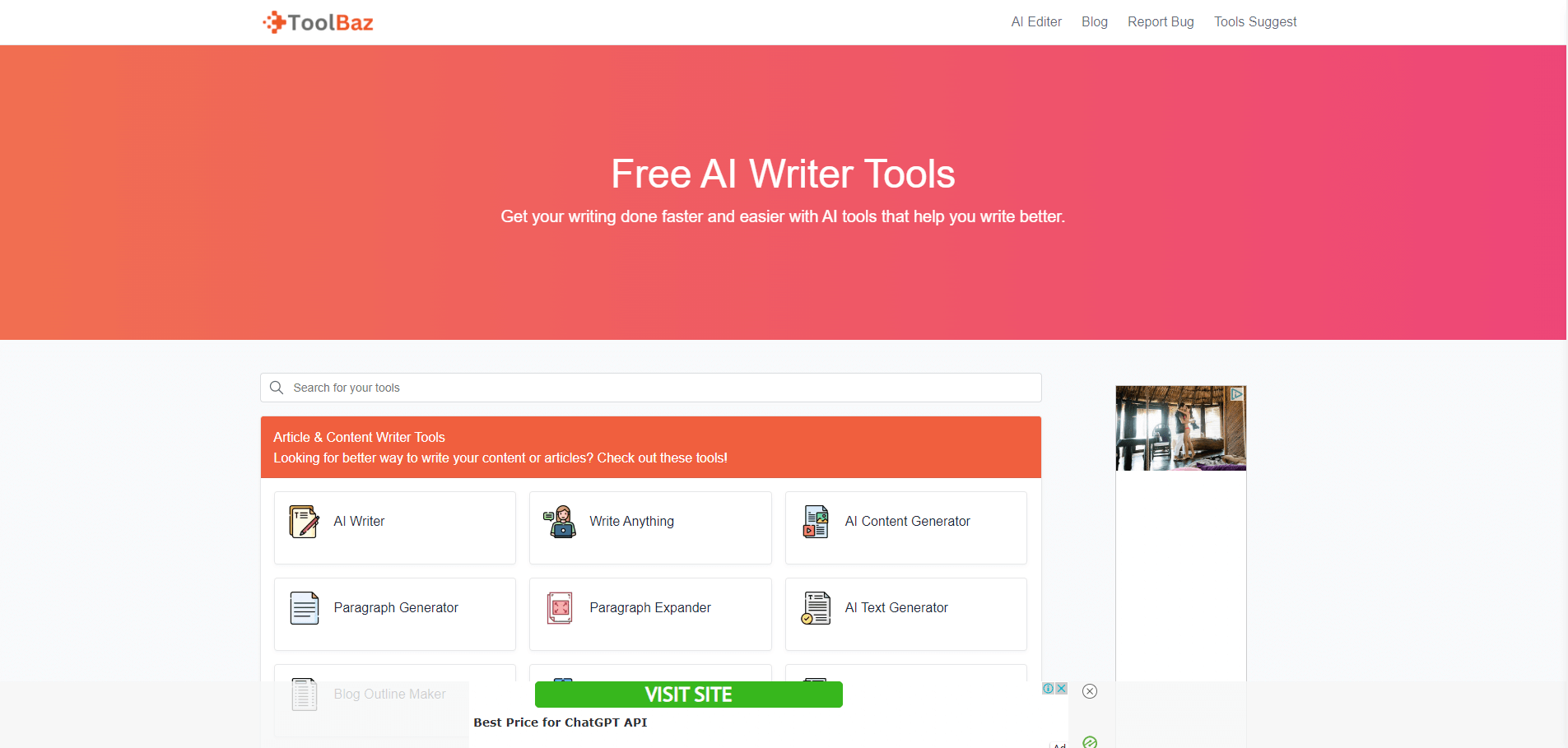 ToolBaz: Free AI Writing Tools | Features, Use Case & Review - AItrendytools