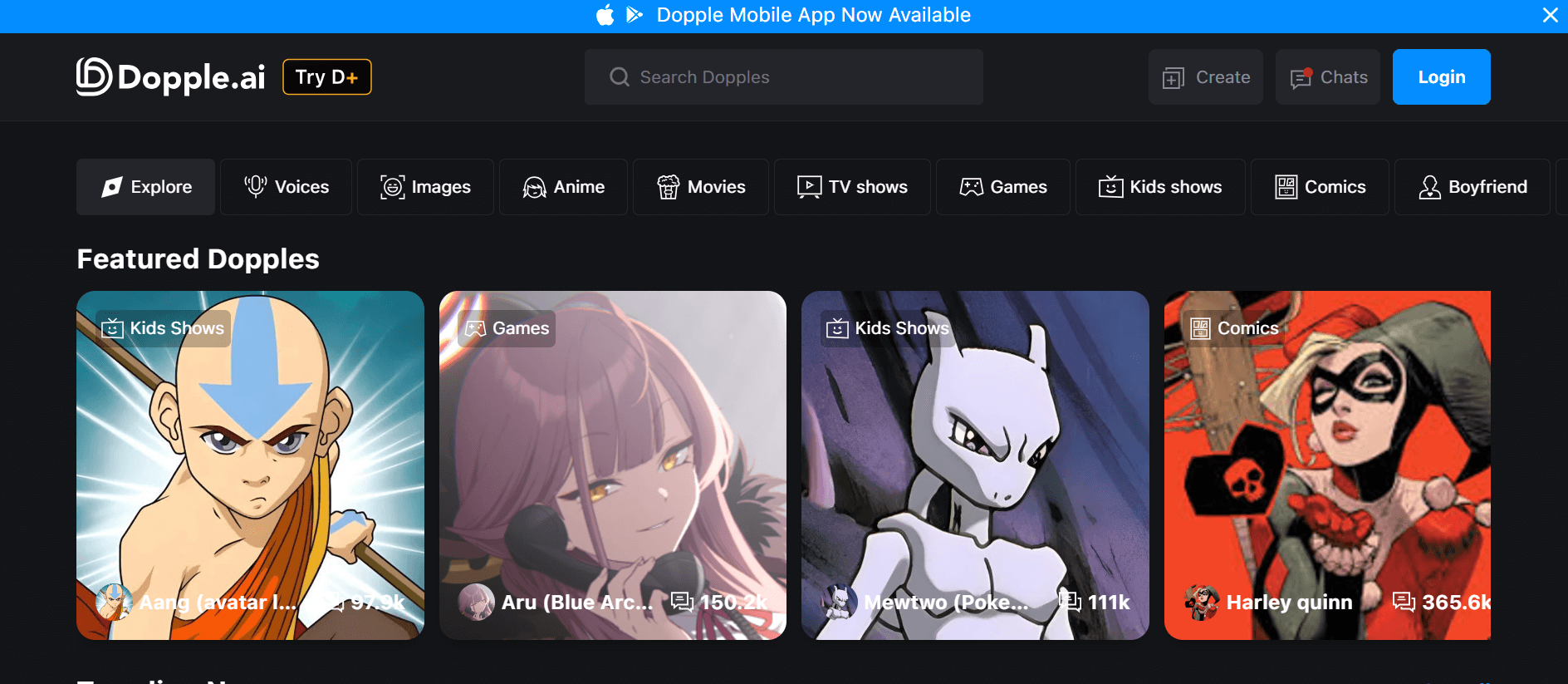Dopple.ai: Chat with AI Characters | Features & Pricing - AItrendytools