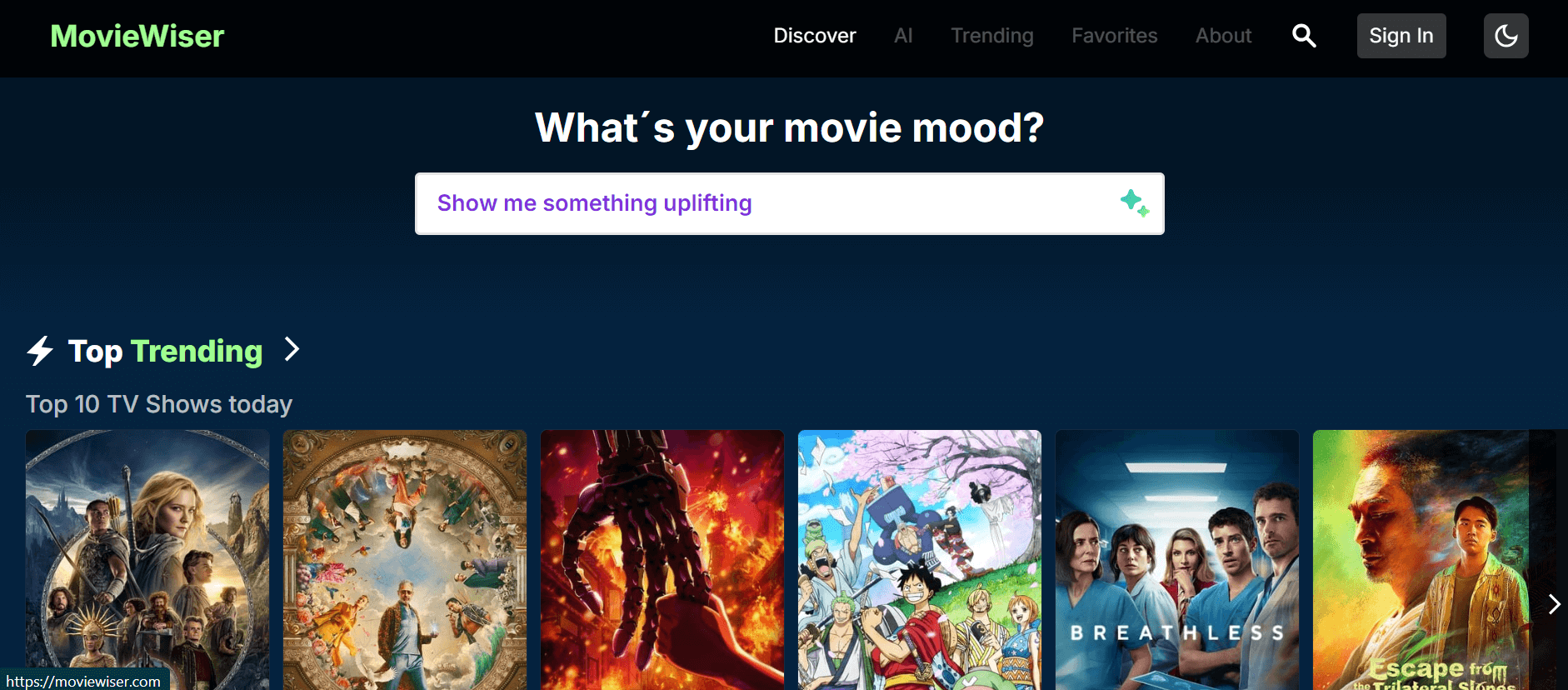 MovieWiser: AI-Powered Movie & TV Recommendations  - AItrendytools