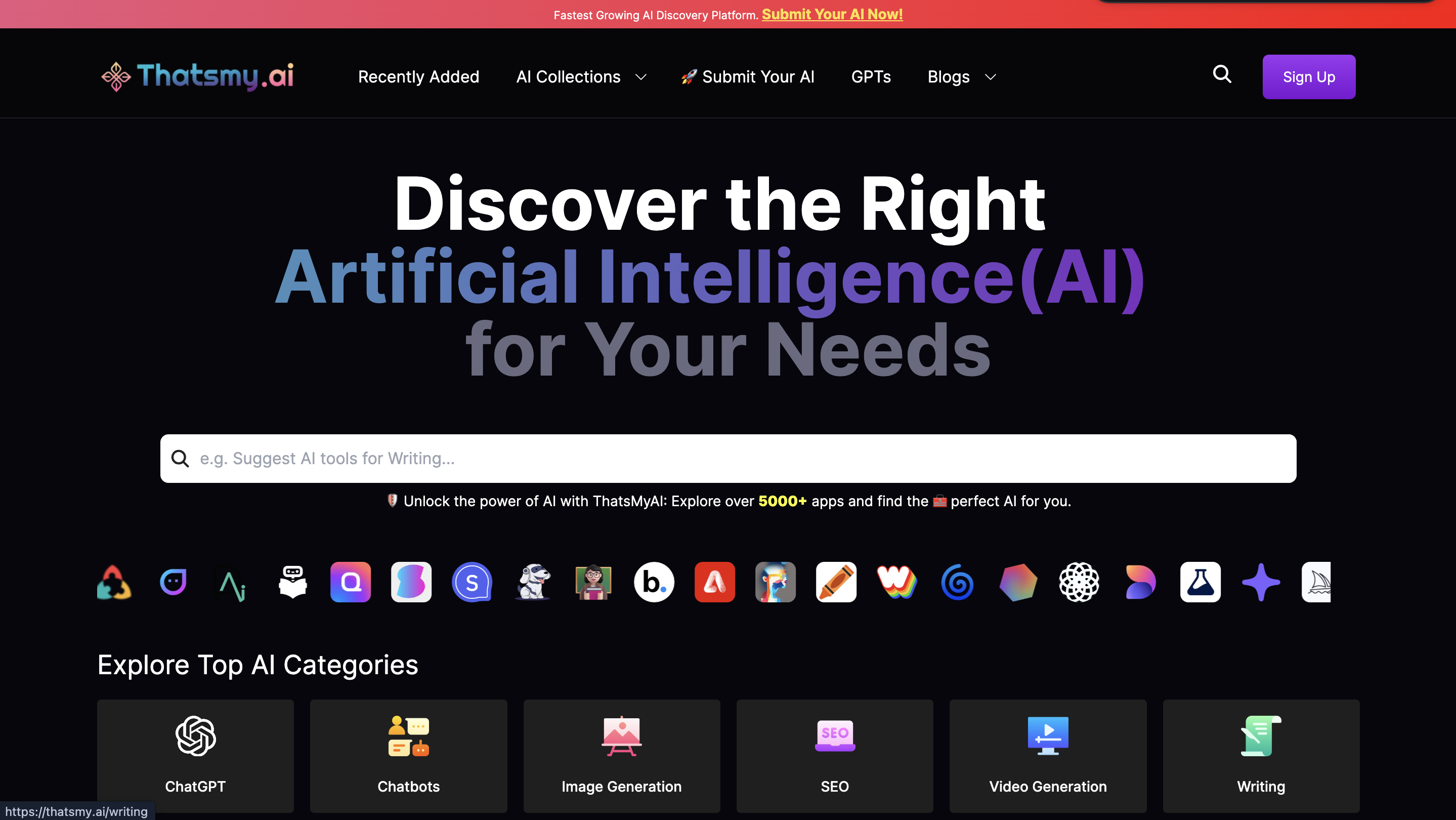 ThatsMyAI: Discover the right AI tool for your needs! - AItrendytools
