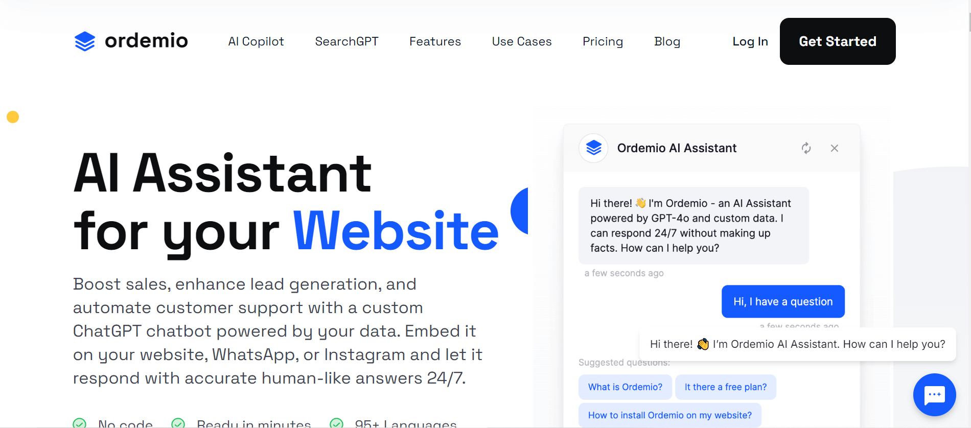 Ordemio: AI-Powered Chatbots for Business Growth - AItrendytools