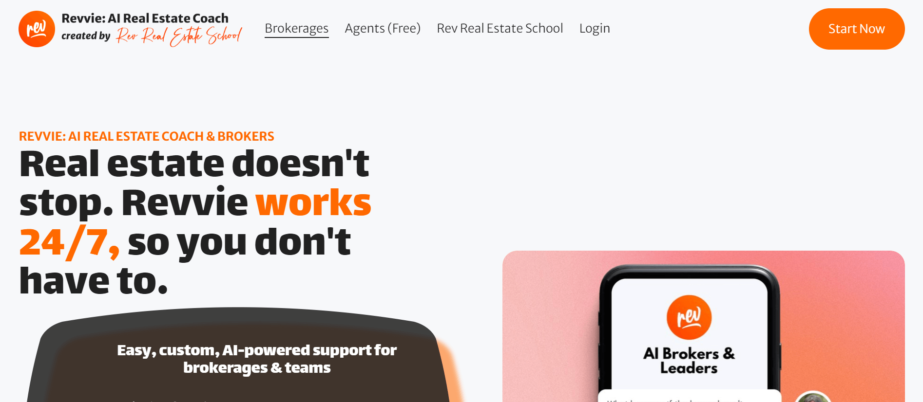 Revvie.io: AI Real Estate Coach & Broker Support - AItrendytools