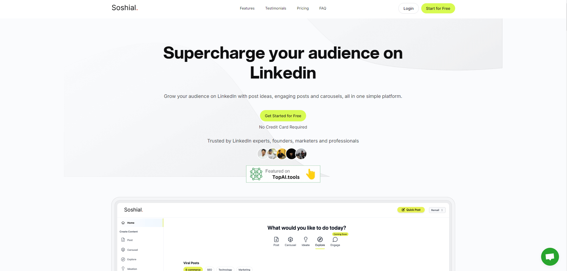 Soshial: AI-Powered LinkedIn Engagement Assistant - AItrendytools
