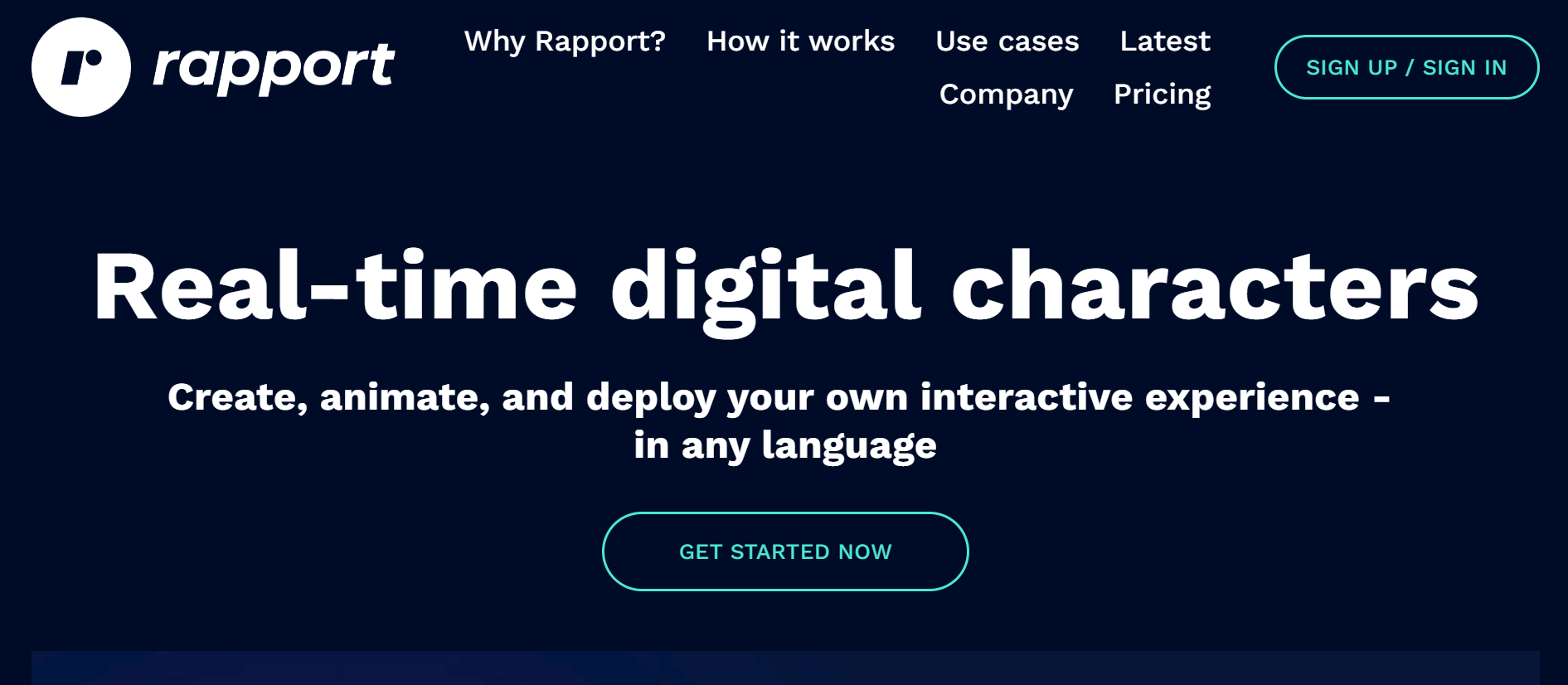 Rapport: Create Engaging AI Characters for Any Platform - AItrendytools