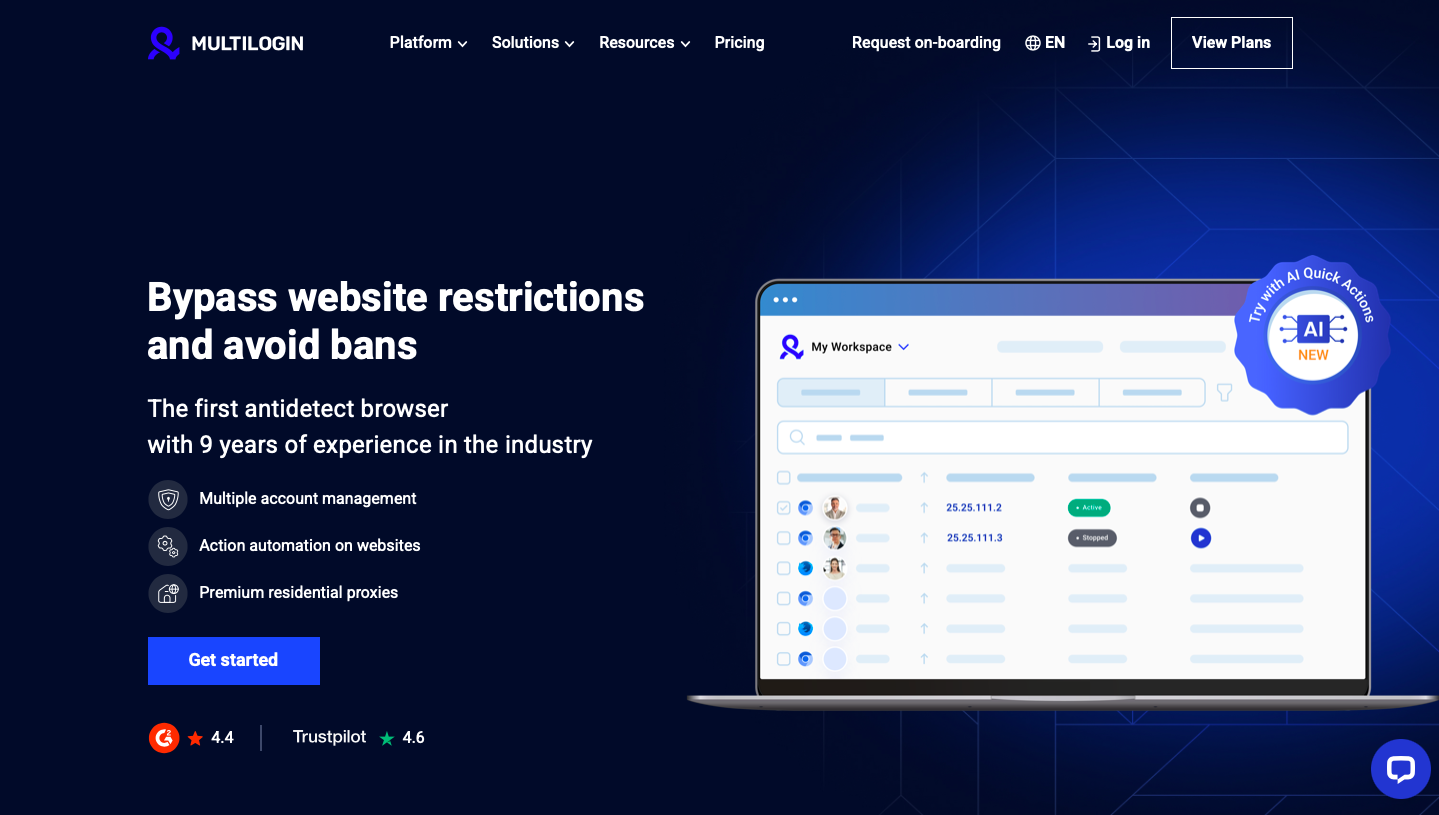 Multilogin: Easily Manage Multiple Secure Browser Profiles - AItrendytools