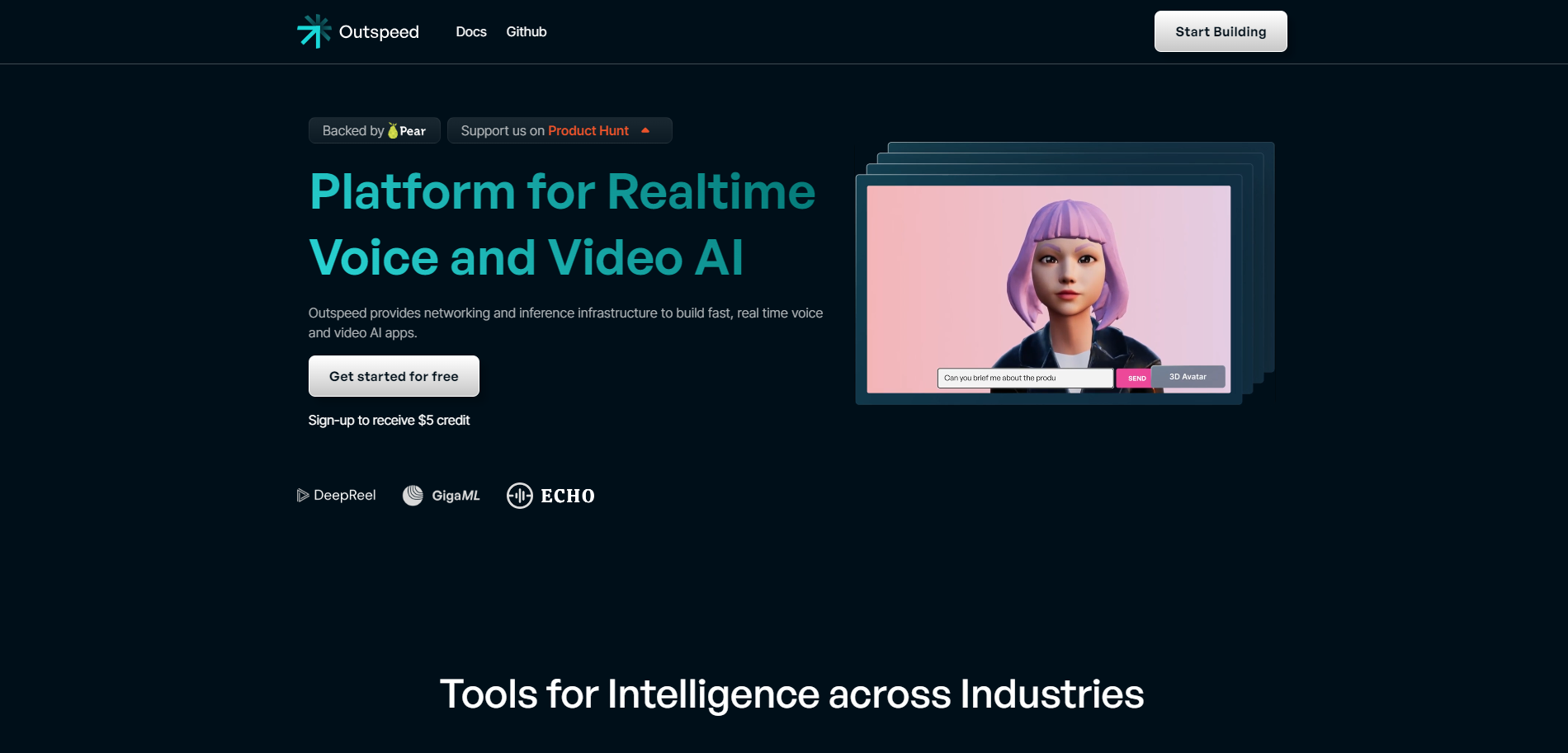 Outspeed: Real-time Voice & Video AI Platform - AItrendytools