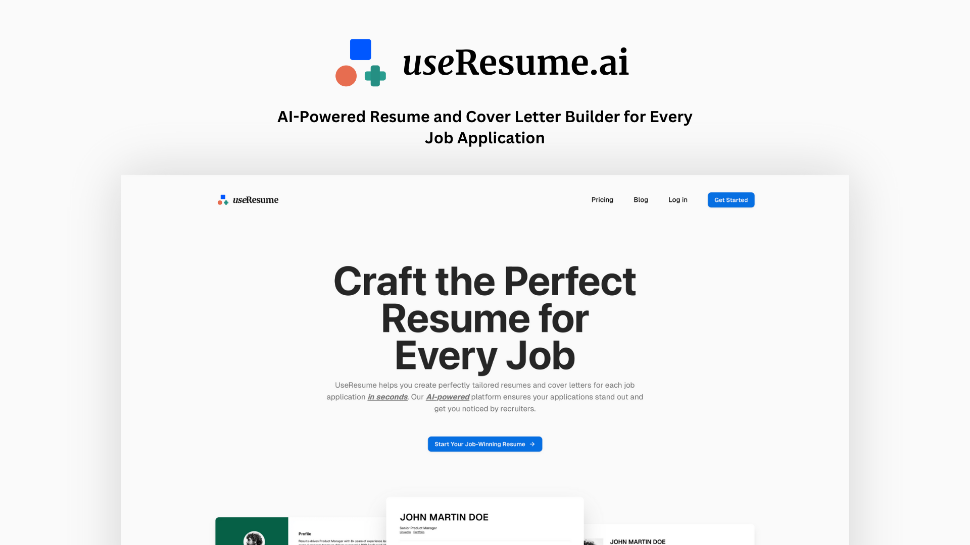 AI-powered platform for creating and optimizing resumes and cover letters - AItrendytools