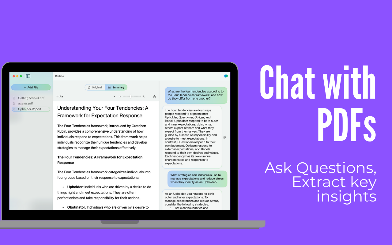 Collate: Summarize and Chat with PDFs for Free on Your Mac - AItrendytools