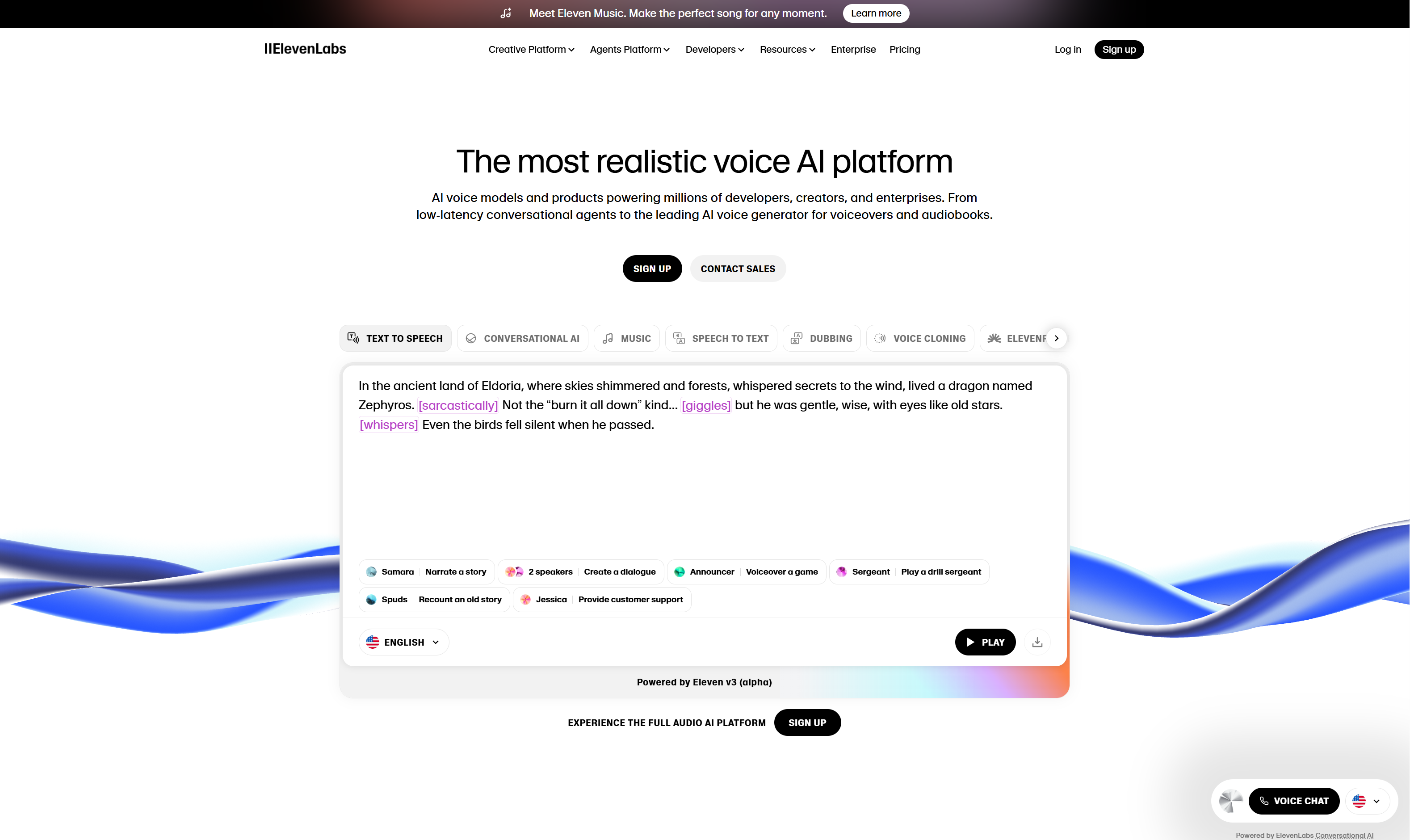 ElevenLabs – Realistic AI Voice & Speech Generation - AItrendytools