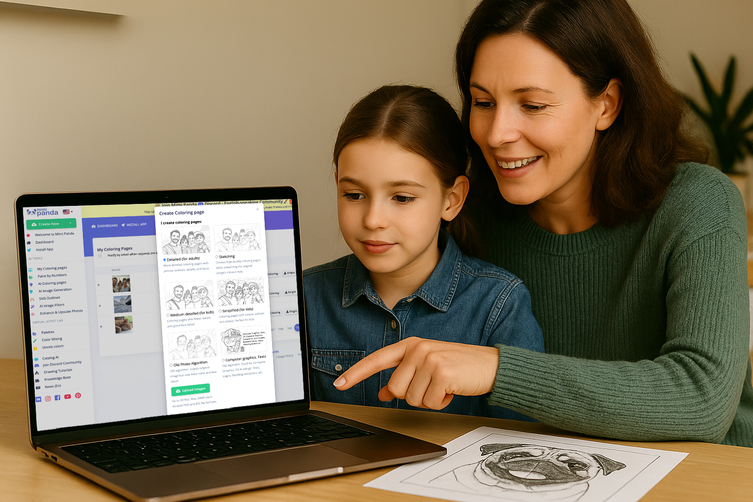 Mimi Panda’s Online Photo to Coloring Page Converter: Turn Your Photos into Art - AItrendytools