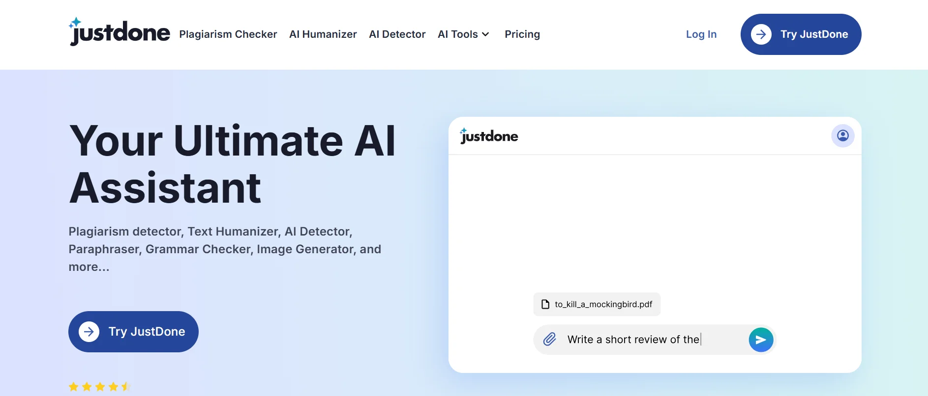 JustDone AI Review: Features, Pricing & How to Use in 2025 - AItrendytools