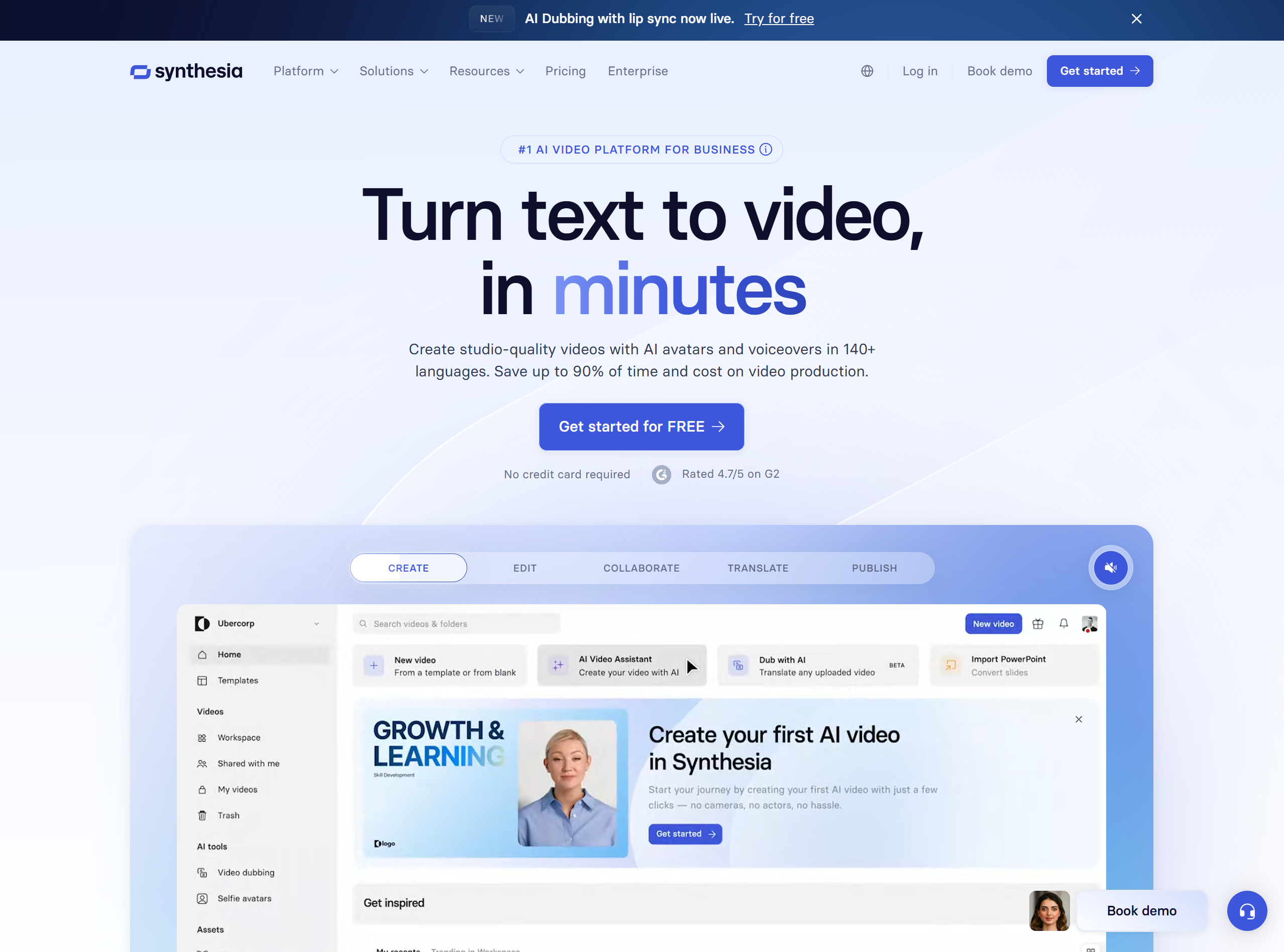 AI-powered video creation with realistic avatars - AItrendytools