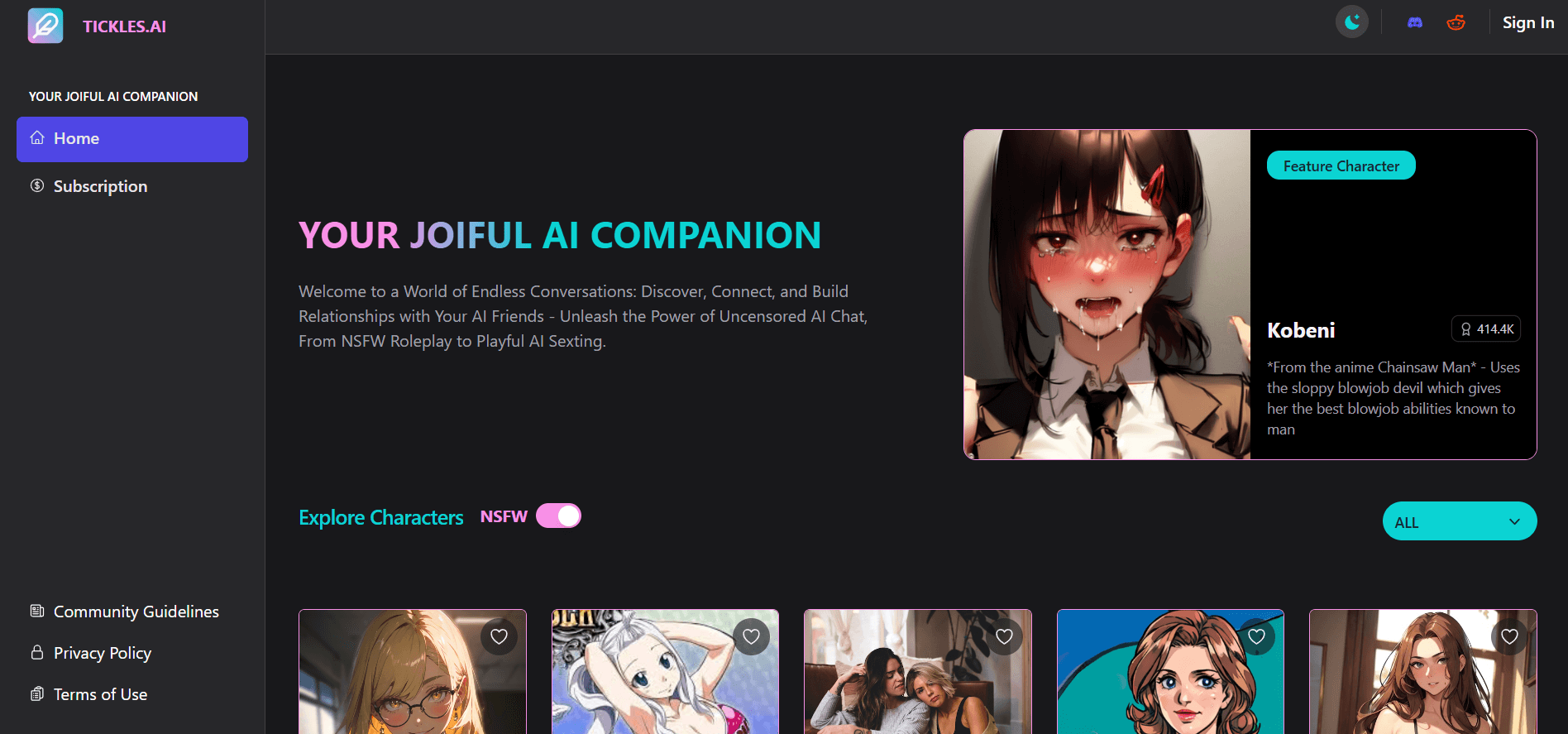 Tickles AI: Your Ultimate AI Companion for Fun Chats - AItrendytools