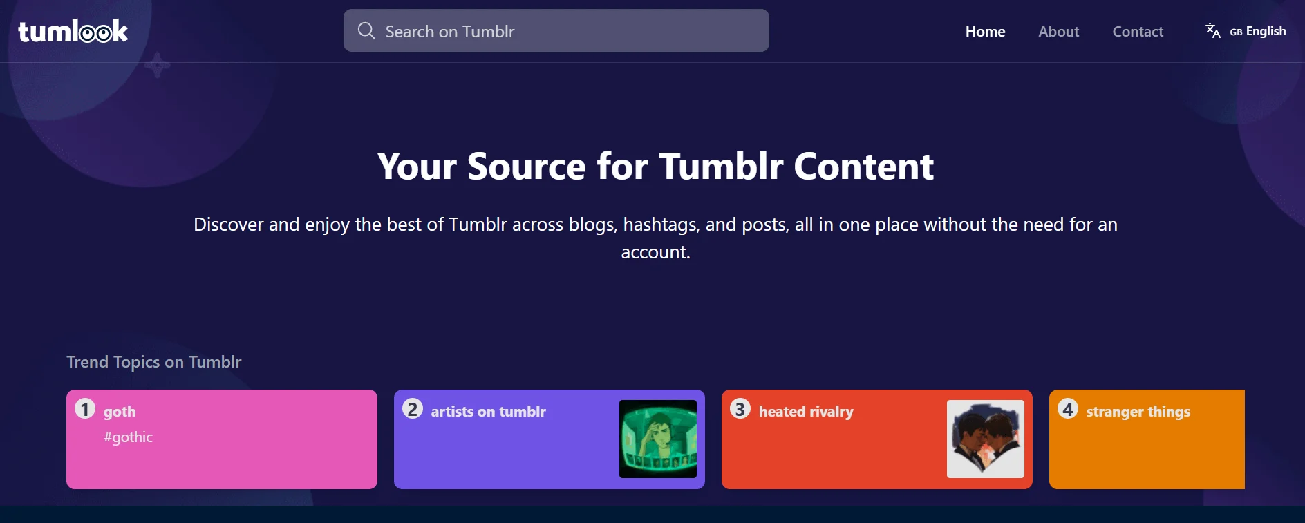Tumlook - Anonymous Tumblr Viewer & Browser Tool - AItrendytools