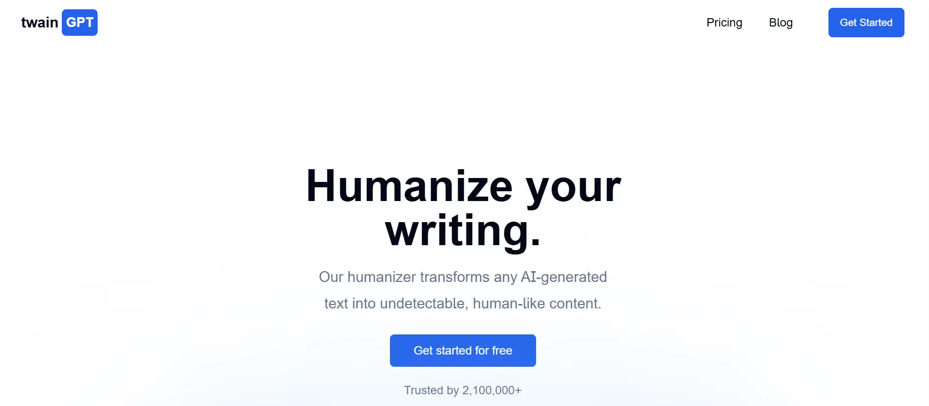 TwainGPT: Convert AI Text to Human Writing in 2025 - AItrendytools