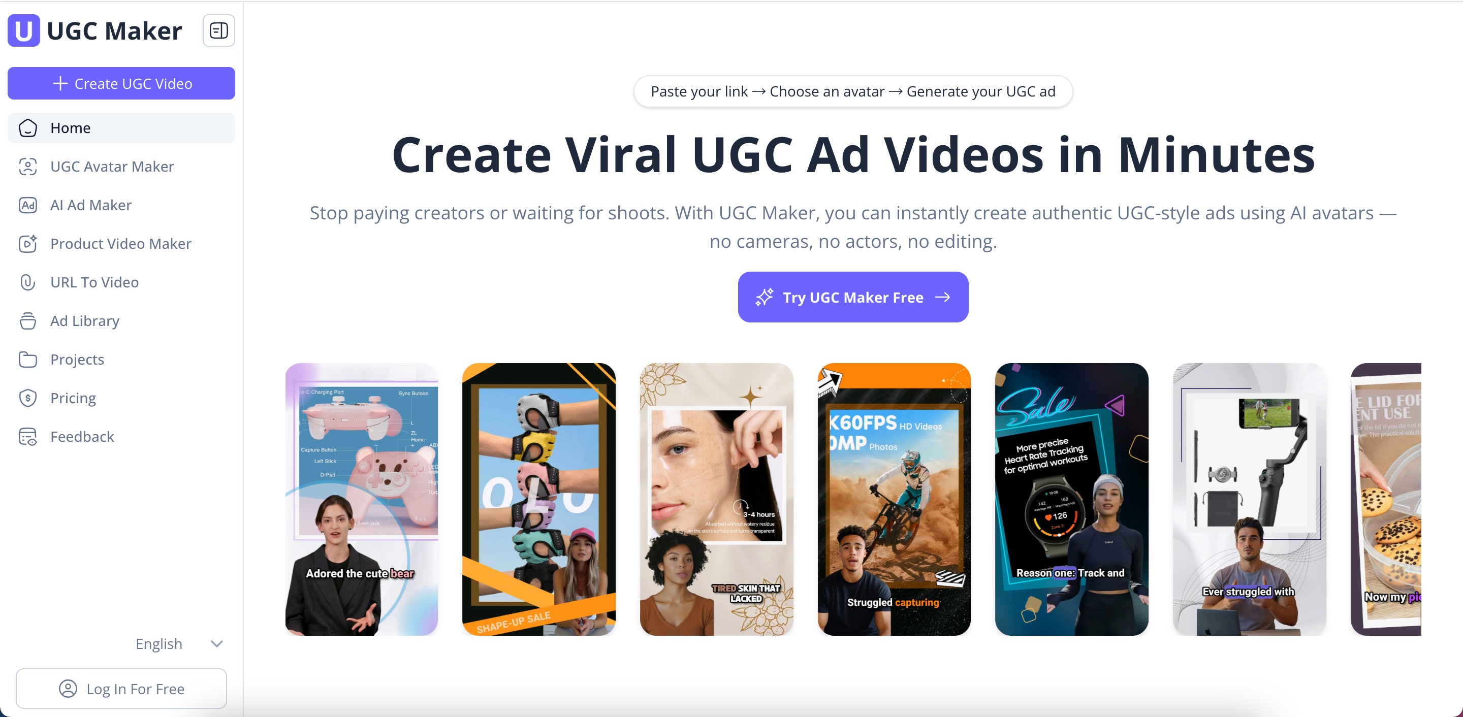 UGC Maker - Create Viral UGC Avatar Videos Online with AI for Free - AItrendytools