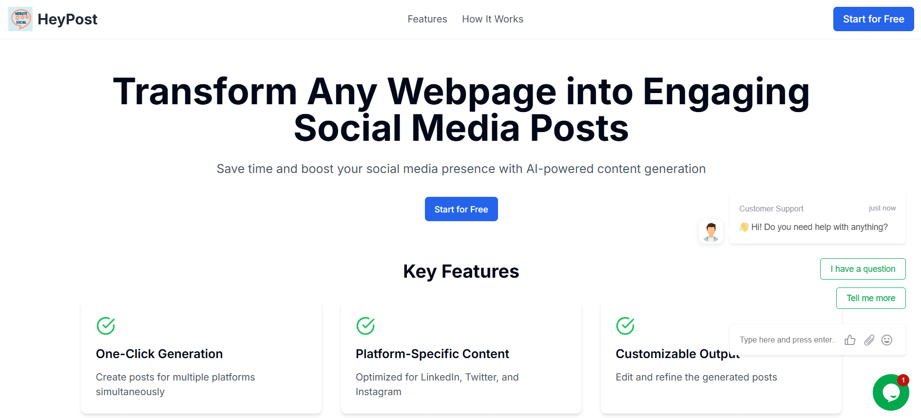 Website to Social Post: Convert Web Pages to Social Media Content - AItrendytools