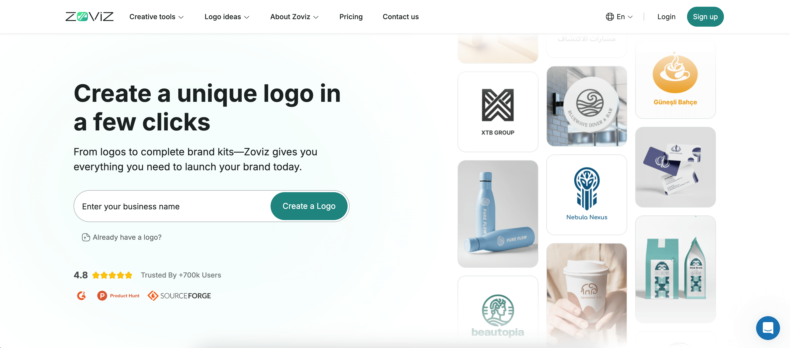 Zoviz is where AI meets branding. Create unique logos and full brand kits—customizable, multilingual, and always original. - AItrendytools